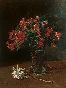 Wilhelm Trubner Flower Vase oil painting artist